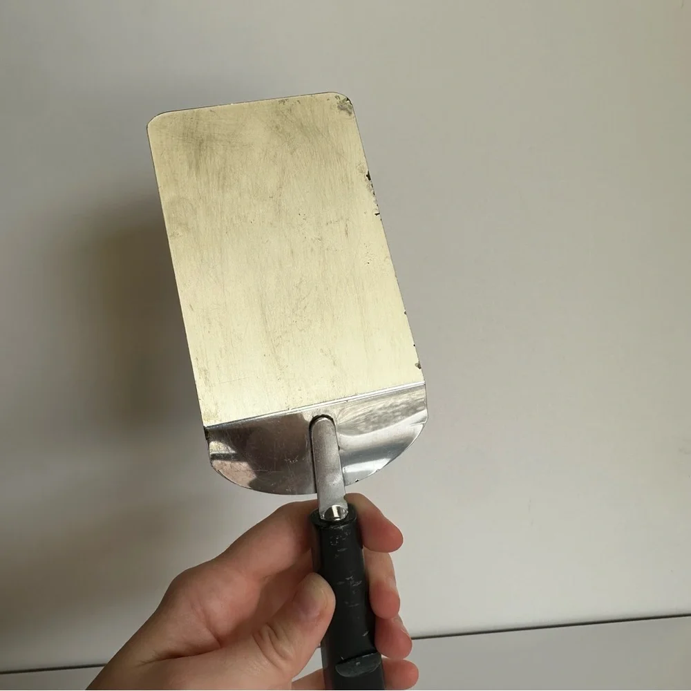 Vintage Ekco Short Black Handle Chromium Plated Spatula Flipper‎ Made in USA
